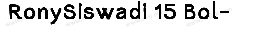 RonySiswadi 15 Bol字体转换
